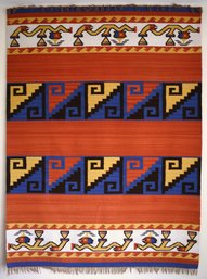Vintage Colorful Flat Weave Rug (CTF10)