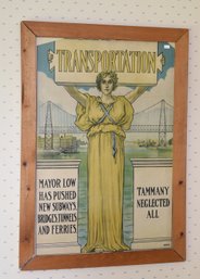 Vintage NYC Transportation Poster (CTF10)