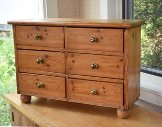 Vintage Six Drawer Pine Apothecary Chest (CTF20)