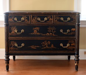 Maitland Smith Chinoiserie Decorated Commode (CTF20)