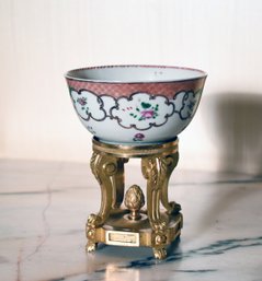 18th C. Chinese Cup On Bronze Stand (CTF10)