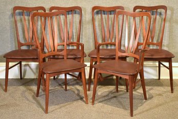 Vintage Koefoeds Hornslet Teak Dining Chairs , Set Of 6 (CTF30)