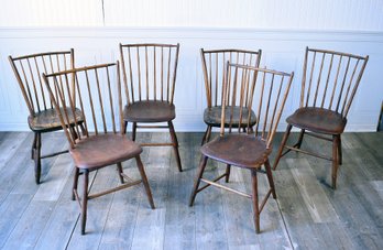 19th C. Windsor Side Chairs, 6pcs. (CTF30)