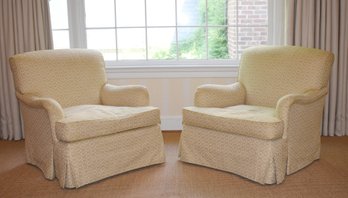 Pr. Custom Upholstered Club Chairs (CTF40)