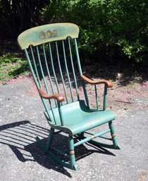 Antique Decorated Boston Rocking Chair (CTF20)