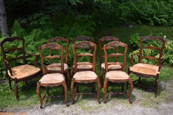 Vintage French Provincial Dining Chairs, 8 (CTF40)