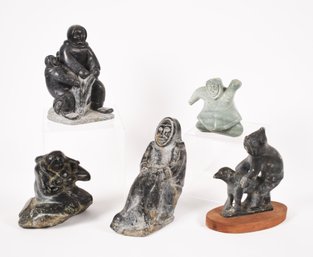 5 Vintage Inuit Stone Figural Carvings (CTF20)