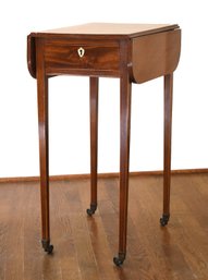 19th C. Mahgoany One Drawer Stand (CTF10)