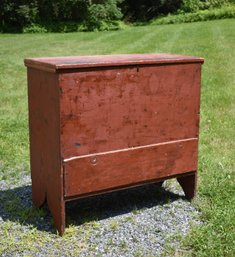Antique VT Red Painted Blanket Chest (CTF30)