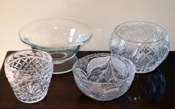 Four Glass And Crystal Bowls (CTF20)