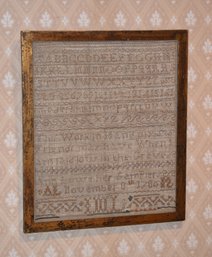 18th C. Needlework Sampler (CTF10)