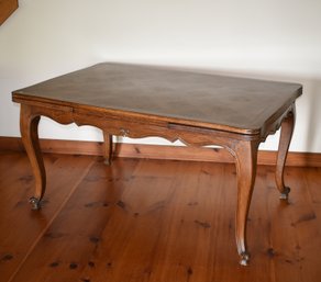 Vintage French Provincial Oak Draw Leaf Dining Table (CTF30)