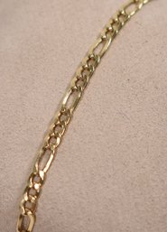 18K Italian Gold Figaro Link Bracelet (CTF10)