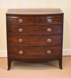 19th C. English Bow Front Chest (CTF30)