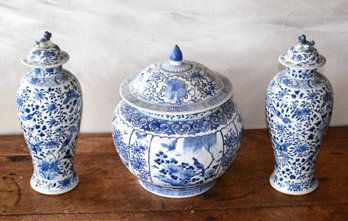 Three Antique Chinese Porcelain Garnitures (CTF20)