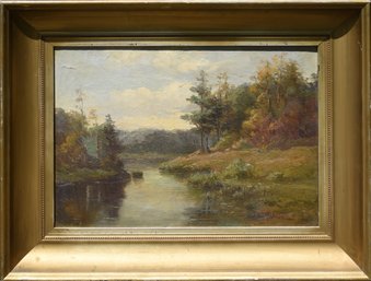 Adelaide Palmer Oil On Canvas, Landscape (CTF20)
