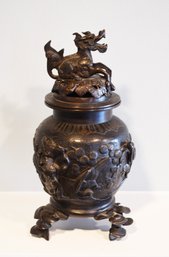 Vintage Asian Bronze Covered Censer (CTF10)
