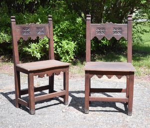 Antique European Carved Side Chairs (CTF20)