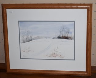 Al Friedman Watercolor, Cross Country Skier (CTF10)
