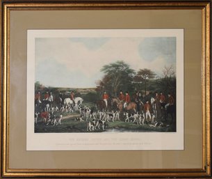Antique Lithograph, Sir Richard Sutton And Quorn Hounds (CTF10)
