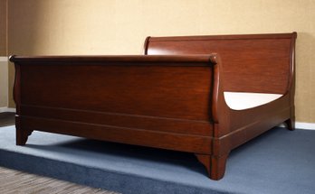 Contemporary King Size Mahogany Sleigh Bed (CTF50)