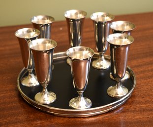 Web Sterling Shot Glasses On Tray (CTF10)