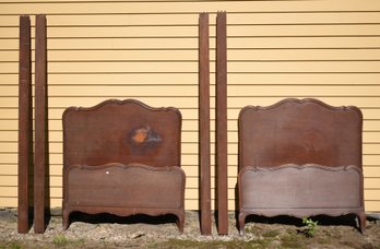 Pr. Vintage Twin Size Mahogany Bed Frames (CTF30)