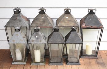 Set Of Eight Vintage Barn Lanterns (CTF40)