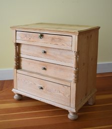 CLONED - UNPAID - RESELL - Antique Four Drawer Pine End Cabinet (CTF20)