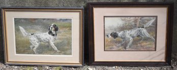 Two Vintage Osthaus Lithographs, Hunting Dogs (CTF20)