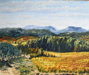 F. Pintado Oil On Canvas, Landscape (CTF10)