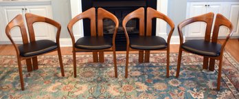 Four Vintage Koefoed Style Teak Dining Chairs (CTF30)