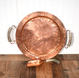 Vintage Ben Caldwell Copper Tray And Scoop (CTF10)