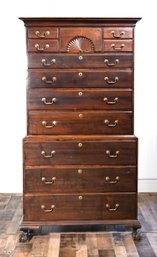 18th C. Southern NH Maple Chest On Chest (CTF40)