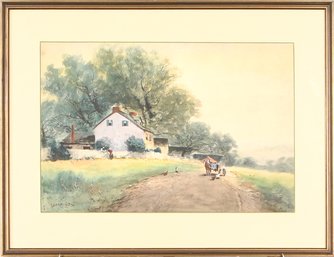 S.R. Wright  Watercolor, Landscape (CTF10)