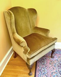 Antique Queen Ann Style Ladies Wing Chair (CTF20)