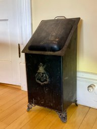 19th C. Painted Tin Coal Scuttle (CTF10)