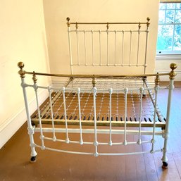 Antique Brass And Iron Full Size Bed (CTF30)