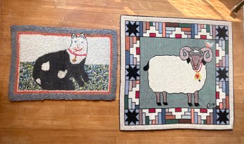 A Modern And A Vintage Hooked Rug (CTF10)