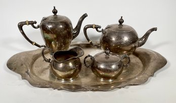 Mexican Sterling Tea Set, 128 Ozt. (CTF10)