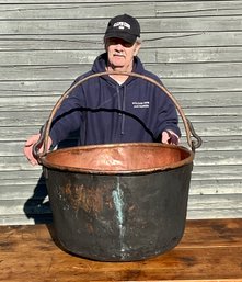 Large Antique Apple Butter Copper Kettle (CTF20)