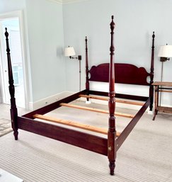 20th C. Queen Size Cherry Four Poster Bed (CTF30)