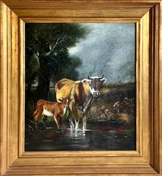 19th C Oil On Canvas (CTF10)