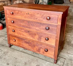 Antique Mahogany Four Drawer Chest (cTF30)