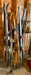 Vintage Skis And Poles (CTF30)