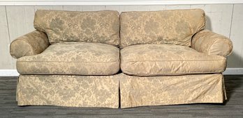 Damask Slipcovered Two Cushion Sofa (CTF30)