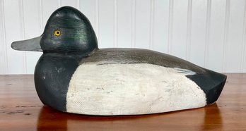 Vintage Tom Humberstone Wooden Duck Decoy, Greater Scaup Drake (CTF10)