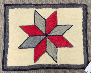 Early 20th C. Hooked Rug, Nautical Star (CTF10)