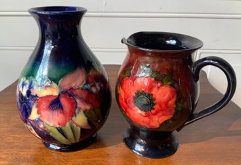 Vintage Moorcroft Pitcher And Vase (CTF10)