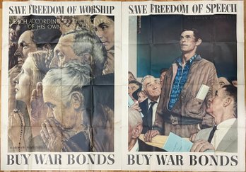 Two Vintage Norman Rockwell WWII Posters (CTF10)